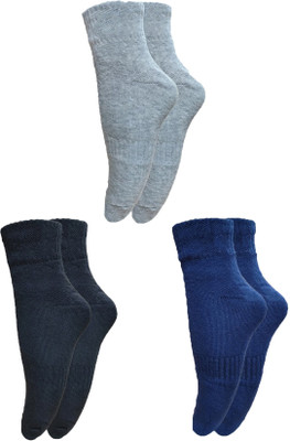 LABOLIA Men & Women Solid, Self Design Ankle Length, Mid-Calf/Crew(Pack of 3)