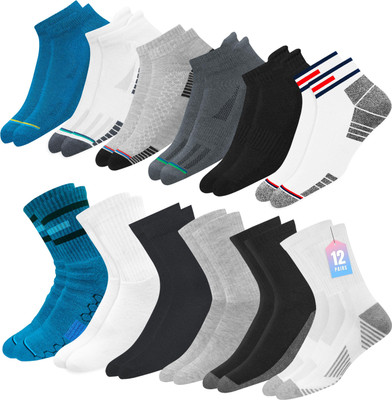 MXSOX Men Solid Ankle Length(Pack of 12)