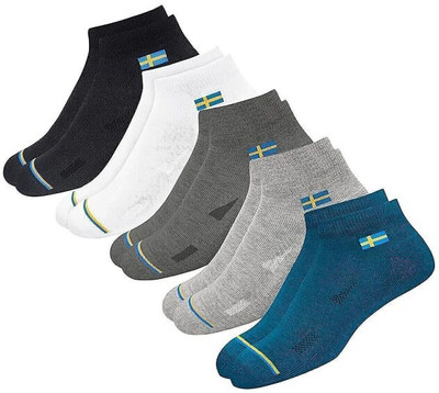 The jem den Men & Women Solid Ankle Length(Pack of 5)