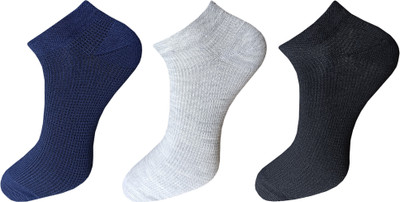 ecosync Men Solid Low Cut(Pack of 3)