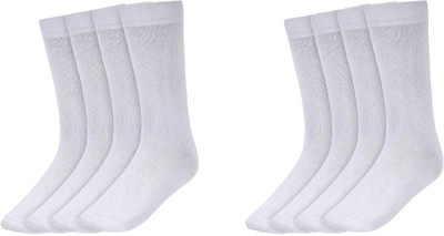 MUKHAKSH Men Solid Calf Length(Pack of 8)