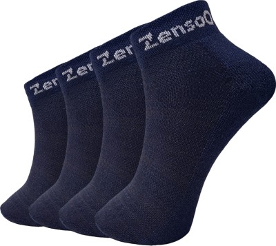 ZensoO Unisex Solid Ankle Length(Pack of 4)