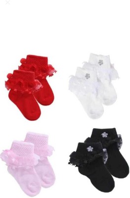 Karoli Collection Baby Girls Mid-Calf/Crew(Pack of 4)