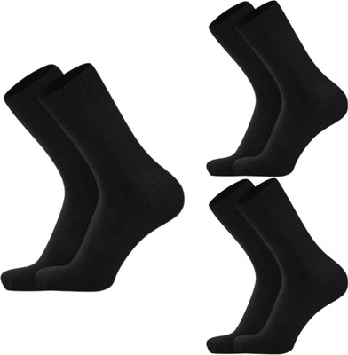 UDAMI Unisex Solid Calf Length, Mid-Calf/Crew(Pack of 3)