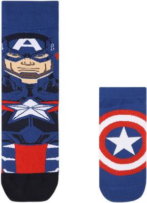 SOCKSXPRESS Marvel Avengers Men Self Design Mid-Calf/Crew, Ankle Length(Pack of 2)