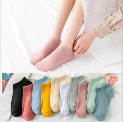 MH Textiles Women Solid Peds/Footie/No-Show(Pack of 5)