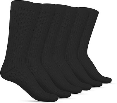 TalkingSox Men & Women Solid Calf Length(Pack of 6)