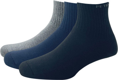 PETER ENGLAND Men Solid Mid-Calf/Crew(Pack of 3)