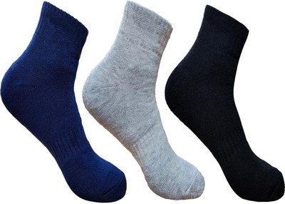 LABOLIA Men & Women Solid Ankle Length, Mid-Calf/Crew(Pack of 3)