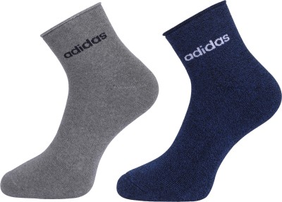 ADIDAS Men Solid Ankle Length(Pack of 2)