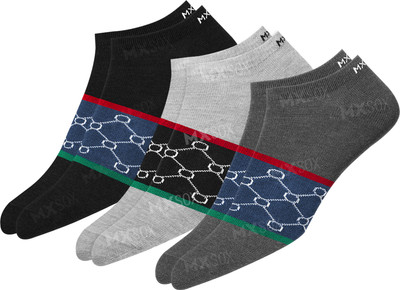 MXSOX Men & Women Geometric Print Ankle Length(Pack of 3)