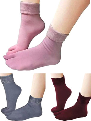 Exclusiveless Women Solid Ankle Length(Pack of 3)
