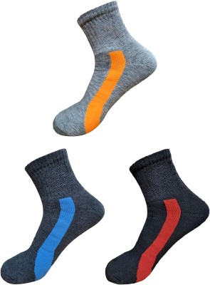 LABOLIA Men & Women Solid, Self Design Ankle Length, Mid-Calf/Crew(Pack of 3)