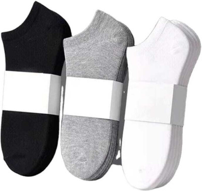 Virock Unisex Solid Ankle Length(Pack of 3)