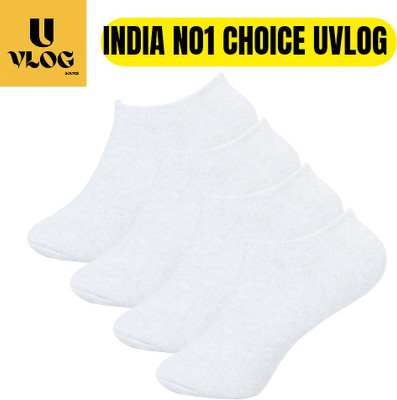 Uvlog Men Solid Low Cut, Peds/Footie/No-Show(Pack of 4)