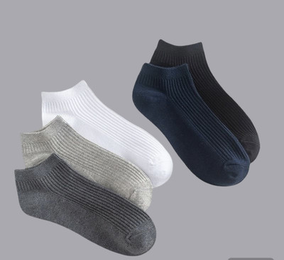 FABLOID Men & Women Solid, Striped Ankle Length(Pack of 5)
