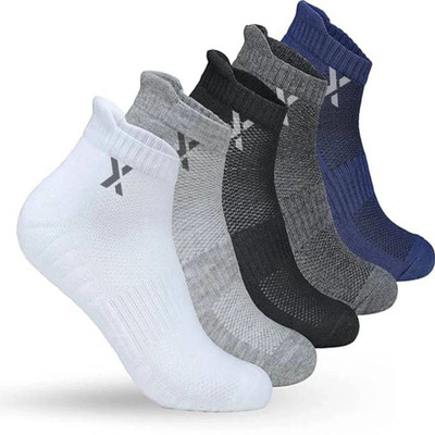 RECKZOZ Men Self Design Ankle Length(Pack of 5)