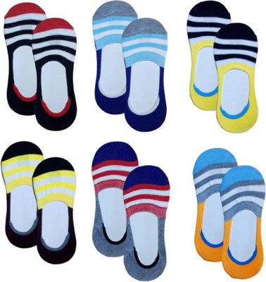 UTBHAVI Men & Women Self Design Peds/Footie/No-Show(Pack of 6)