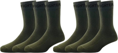 Akeet Trend Men Solid Calf Length(Pack of 6)