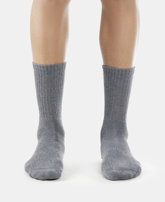 JOCKEY 7035 Compact Cotton Terry Men Solid Mid-Calf/Crew(Pack of 3)
