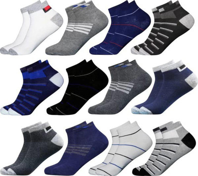 VIPUN Men Embriodered Ankle Length(Pack of 12)