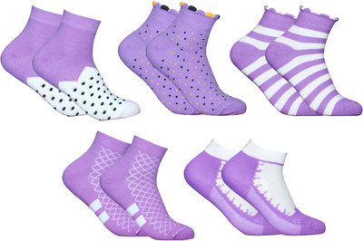 ZOWERO Women Self Design, Solid Ankle Length(Pack of 5)