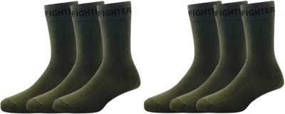 Akeet Trend Men Solid Calf Length(Pack of 6)