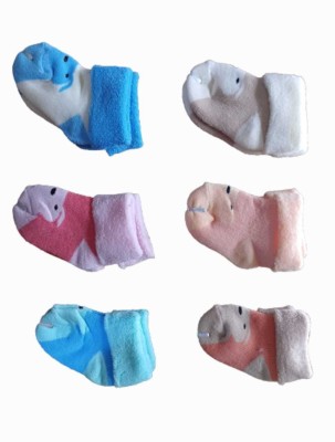 Karoli Collection Baby Boys & Baby Girls Self Design Ankle Length(Pack of 6)