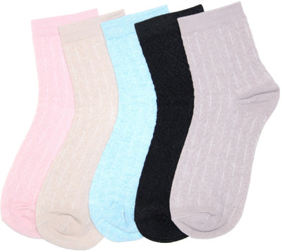 Okara Men Self Design Ankle Length(Pack of 5)