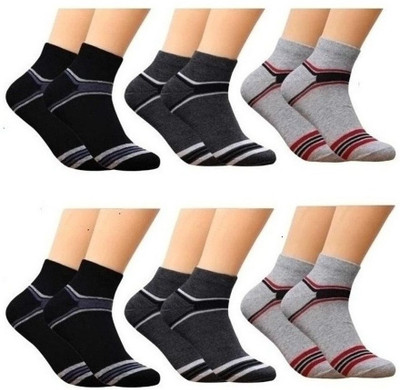 Akeet Trend Men Solid Ankle Length(Pack of 6)