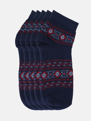 Kolor Fusion Men Geometric Print Mid-Calf/Crew(Pack of 5)