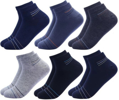 Akeet Trend Men Striped Ankle Length(Pack of 6)