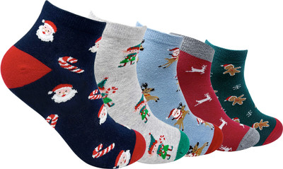 Mint and Oak Unisex Printed Ankle Length(Pack of 5)