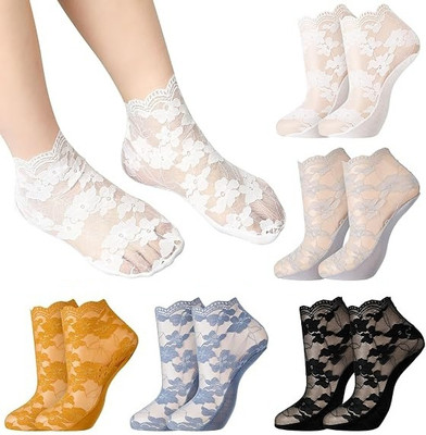 WKLOUYHE Girls Floral Print Ankle Length(Pack of 5)