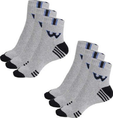 SIZE MATTERS Men & Women Solid, Self Design Ankle Length(Pack of 6)