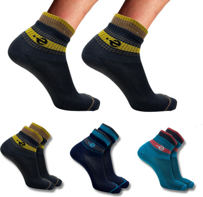 ecosync Men Solid Ankle Length(Pack of 3)