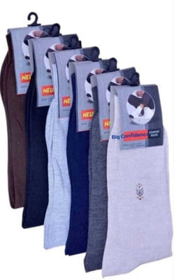 REXOPLUS Men Solid Mid-Calf/Crew(Pack of 6)