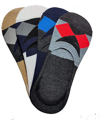 FATON Unisex Printed Low Cut(Pack of 4)