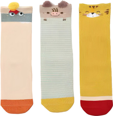 SYGA Baby Boys & Baby Girls Self Design Knee High(Pack of 3)