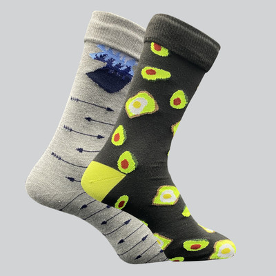 TRAZO Men Printed Calf Length(Pack of 2)
