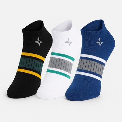 RECKZOZ Men Striped Ankle Length(Pack of 3)