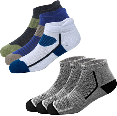 HUSSKINZ Men Self Design Ankle Length(Pack of 6)