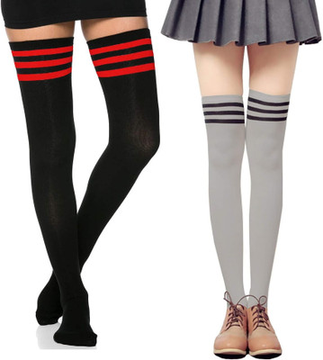 Pollo Loco Unisex Striped Over the Knee(Pack of 2)
