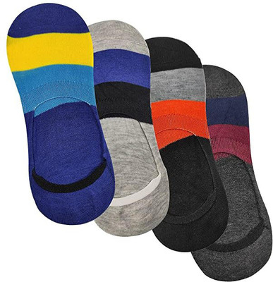 FATON Unisex Printed Low Cut(Pack of 4)