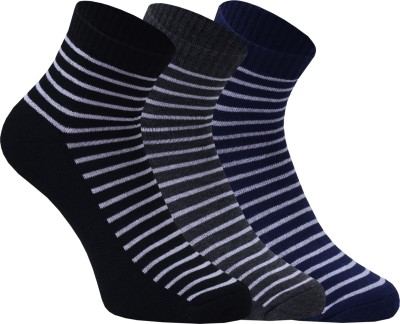 USOXO Men Striped Ankle Length(Pack of 3)