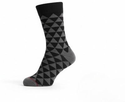 Honze Men Solid, Argyle, Geometric Print Calf Length, Mid-Calf/Crew