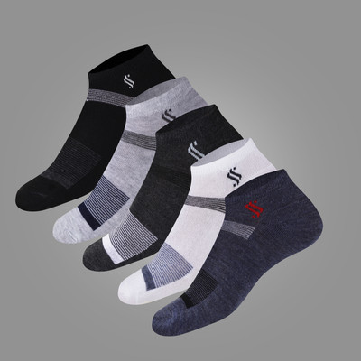 SOXARO Men Solid Ankle Length(Pack of 5)