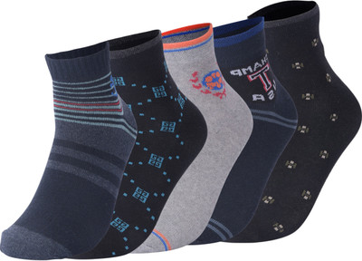 Siddlife Men & Women Self Design Ankle Length(Pack of 5)