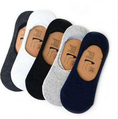 Buyra Men & Women Self Design Low Cut, Peds/Footie/No-Show(Pack of 5)