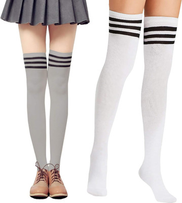 Pollo Loco Unisex Striped Over the Knee(Pack of 2)